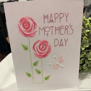 Mother’s Day hand embroidery card